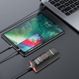 thumbnail of Mini compresor portátil para coche y moto, 160 PSI, 3 en 1: compresor, banco de energía y linterna