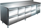 thumbnail of Gastro Edelstahl Kühltisch Kühltheke 8 Schubladen 616 L -2/+8°C Aufkantung