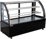 thumbnail of Romux® Kühlvitrine für Konditorei Standgerät 2 Böden Gebogenes Glas Schwarz 800 Liter Umluftkühlung | Professionelle Vitrinen