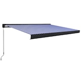 thumbnail of vidaXL Handmatig cassette zonnescherm 400x300 cm blauw en wit