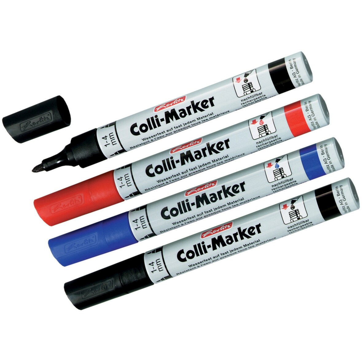 Permanentmarker 1-4mm sortiert VE=5 Stück