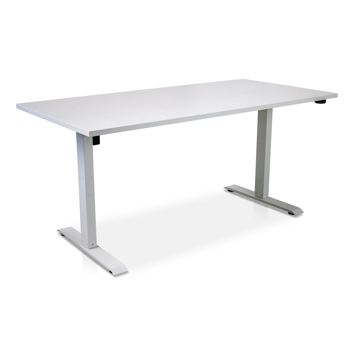 Zit-sta bureau elektrisch verstelbaar - MRC EASY 140 x 80 cm | frame wit – blad wit