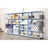 thumbnail of SimonRack Estante metálica, 2000x1100x500 mm, 5 níveis, prateleira metálica, 200 kg no ponto de flexão, Azul/Galvanizado - Simonclick