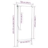 thumbnail of vidaXL Rolgordijn voor buiten 100x270 cm antraciet
