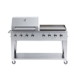 thumbnail of METRO PROFESSIONAL 8-Brenner Gasgrill mit Plancha, Grillfläche 67 x 51 cm, mit Abdeckung, fahrbar, Edelstahl, silber