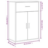 thumbnail of Helloshop26 - Buffet Sideboard Kommode Kleiderschrank Aufbewahrungsmöbel Organizer für Küche Wohnzimmer Lounge 2er-Set Sonoma 60 x 02_0036956