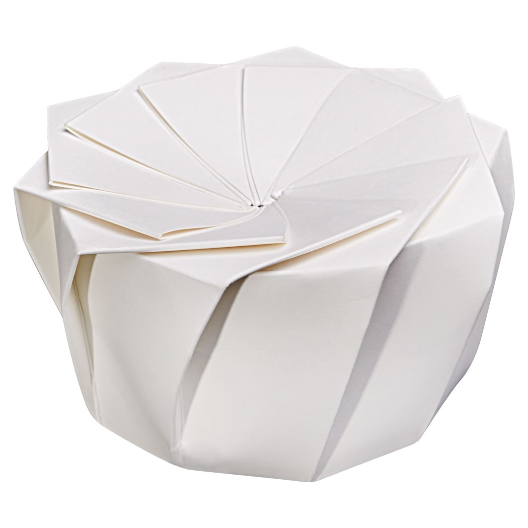 LELU - CA407ABL - Pack com 100 unidades - Coffret repas Fleur de Lotus -  1,1 L - 15 x 8 cm (12 cm Ø base) - Blanc