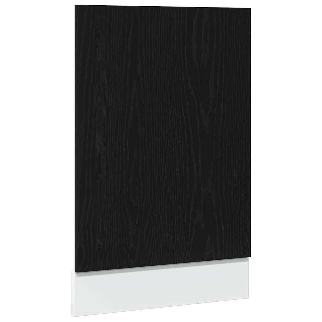 vidaXL Geschirrspülerblende Lyon Schwarz Eichen-Optik 45x1,5x67 cm