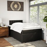 thumbnail of vidaXL Boxspringbett mit Matratze Schwarz 120x200 cm Kunstleder