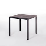 thumbnail of Table de jardin carrée 78x78 cm,structure en acier et plateau effet bois,style moderne pour jardin ou terrasse - GABRIEL - Moka