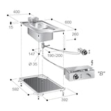 thumbnail of Elektrische friteuse 10 liter diepte 600 mm - Combisteel
