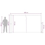thumbnail of vidaXL Ausziehbares Seitenmarkise Beige 600 x 200 cm Polyester