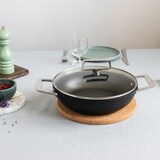 thumbnail of Sauteuse aluminium à anses fixes avec couvercle en verre  Ø28cm