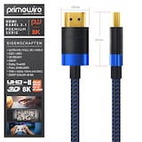 thumbnail of Primewire - 4m High Speed 8K HDMI Kabel 2.1 mit Ethernet ARC 3D 4K Ultra HD 7680x4320 @ 120 Hz PS4 360 TV OLED PC Laptop Beamer Monitor - Schwarz/Blau