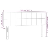 thumbnail of vidaXL LED Kopfteil Taupe 144x5x78/88 cm Stoff