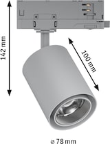 thumbnail of Paulmann ProRail3 LED Schienenspot Kratos  50°  1050lm 9W 4000K  230V Silber 96567