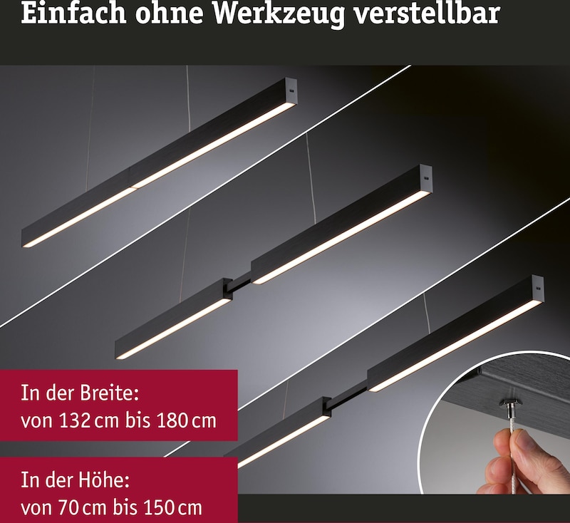 Verstellbare Deckenleuchten in Schwarz.