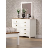 thumbnail of Möbilia Kommode | 8 Schubladen | Kiefer massiv | weiß-braun | B 125 x T 41 x H 85 cm