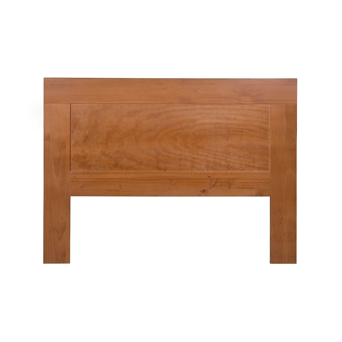 Cabecero para somier de 135, Moblit, Serie Kalpe, Madera de Pino Macizo , Medidas: (110x145x2) cm (altoxanchoxfondo), Color cerezo