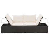 thumbnail of vidaXL Gartenbett Schwarz 195×60 cm Poly Rattan