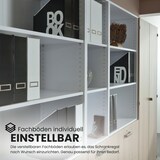 thumbnail of bümö office Regal Nussbaum, Standregal Holz - Aktenregal für Ordner & Bücher, Bücherregal 80 cm breit, 3 OH Regal Wand, Büroregal, Holzregal,