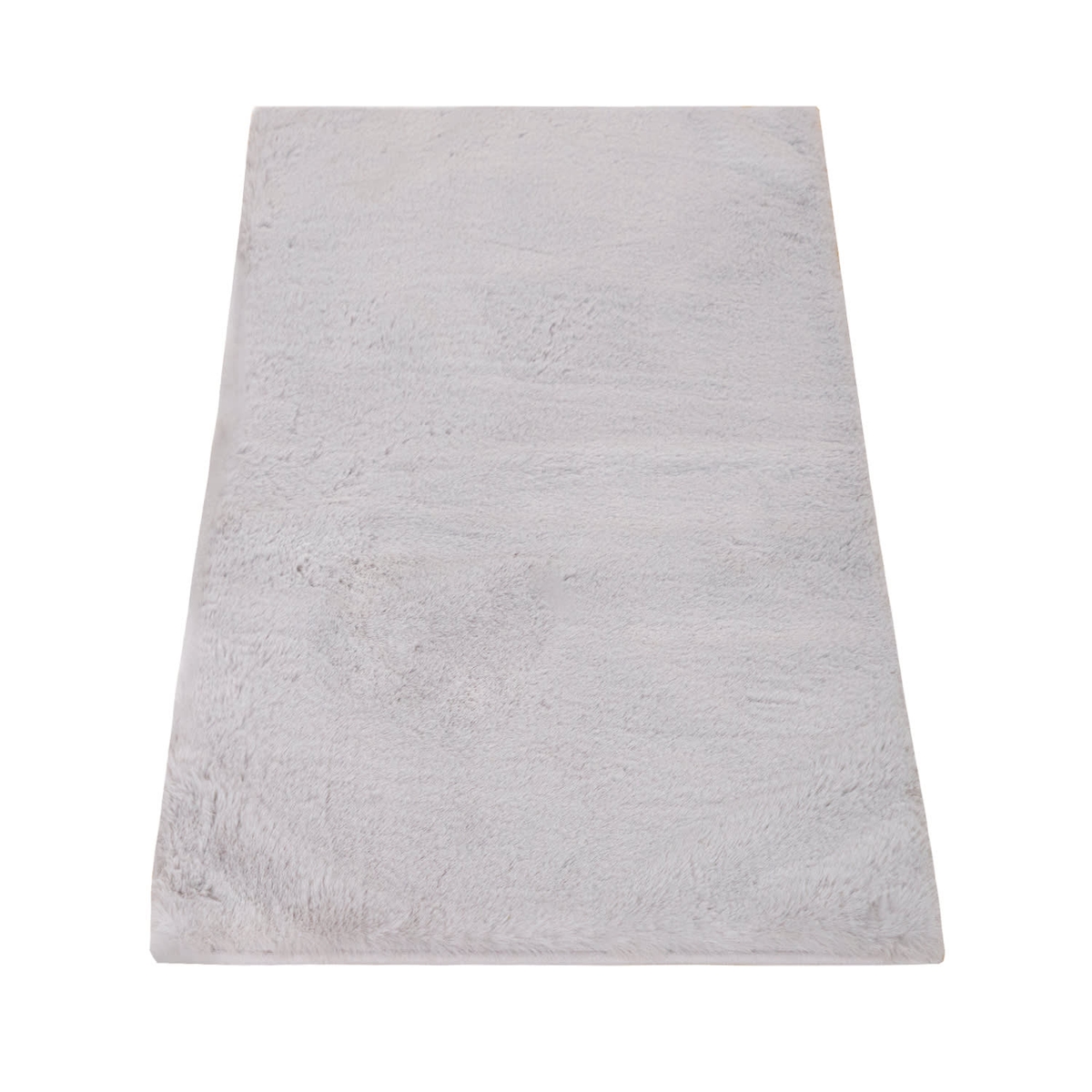 KADIMA DESIGN Hochflor Teppich Badezimmer waschmaschinenwaschbar Unifarben schmutzabweisend Grau Rechteckig 50x80 | 100% Polyester | Florhöhe: 22 mm |