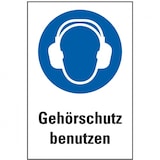 thumbnail of Schild I Gebots-Kombischild Gehörschutz benutzen, Kunststoff, 200x300mm, ASR A1.3, DIN EN ISO 7010 M003