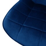 thumbnail of Bürostuhl auf Rollen Blau mit Samtbezug und Metallgestell