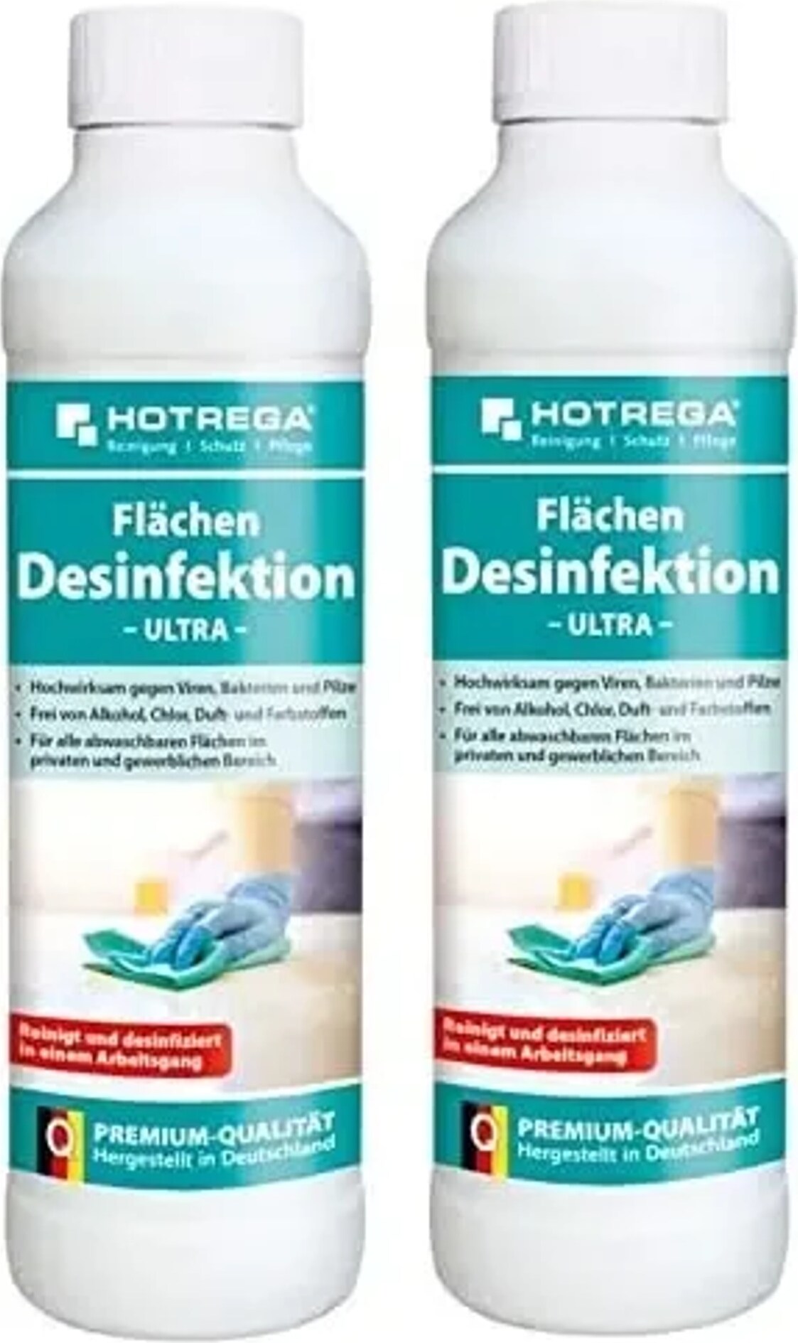 HOTREGA Flächendesinfektion 2 x 500 ml mit Spritzeinsatz