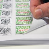 thumbnail of Lot de 10 Planches A4 de 24 étiquettes  spéciales TIMBRE - 6,35 x 3,39 cm = 240 étiquettes