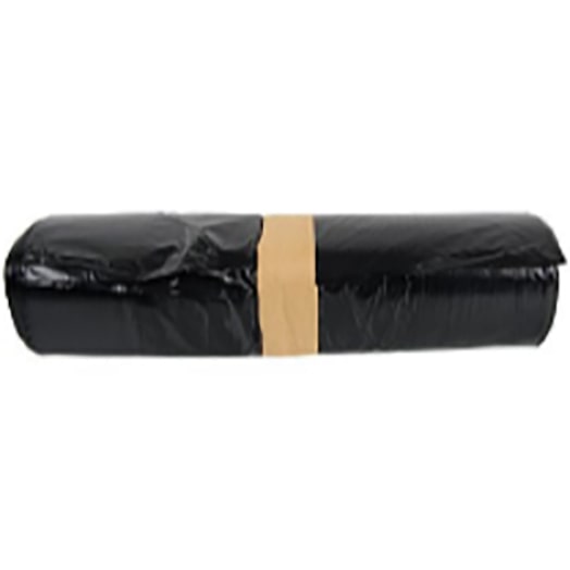 Rouleau de sacs poubelle noir avec lien de fermeture (130L) - Vendu par 100