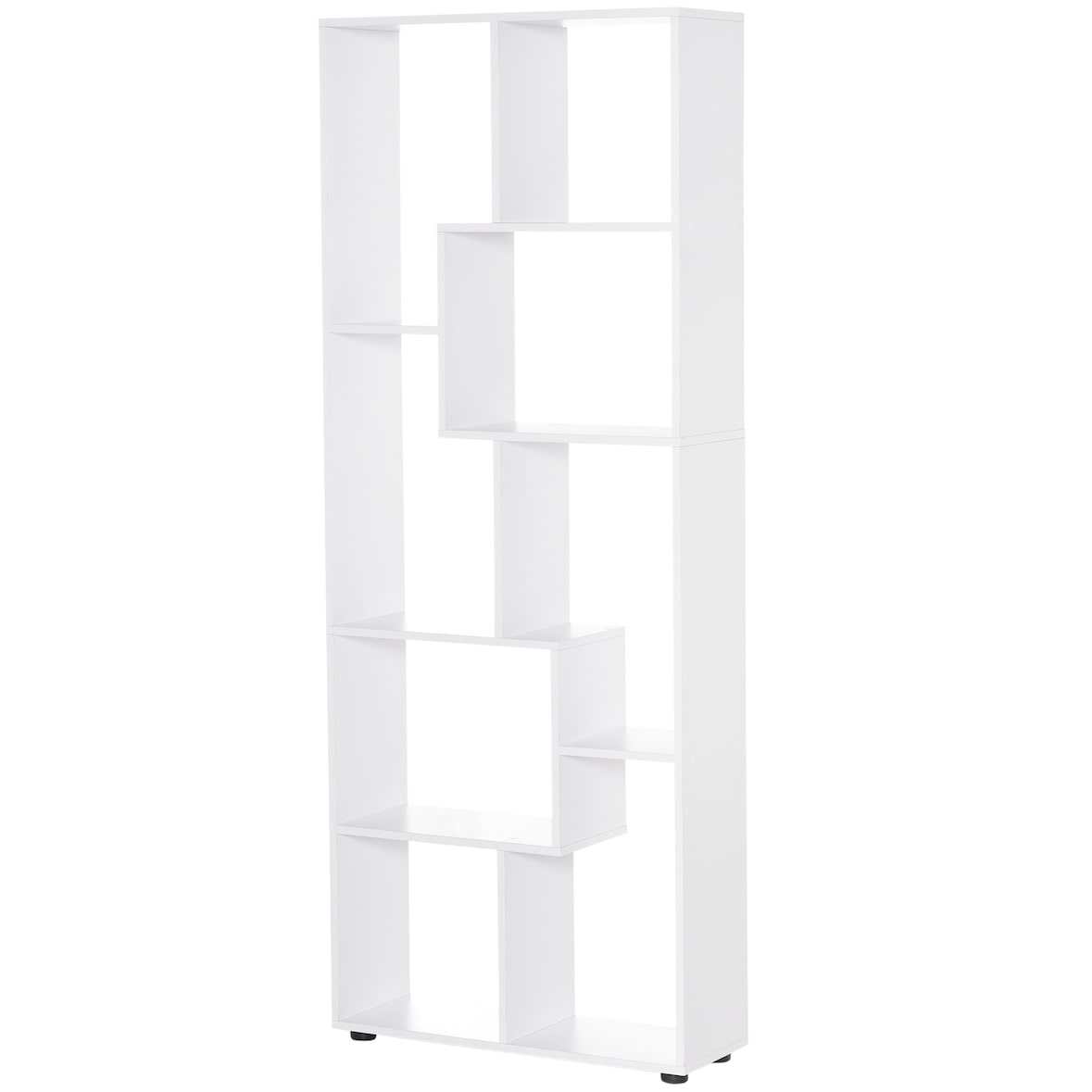 Multifuncional Estantería Vertical con 8 Estantes Amplios 70x24x178cm Blanco