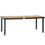 thumbnail of Mesa de Jardín Rectangular Mesa de Comedor Exterior para 8 Personas con Encimera de Listones y Estructura de Aluminio para Terraza Balcón 190x90x74 cm