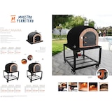 thumbnail of MF - Houtgestookte Buitenoven van Beton Model GRAN CANÁRIA (Wit - 80 x 80 x 65 cm) – Geïsoleerd met Kurk en 3 Keramische Dekens