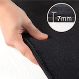 thumbnail of Teppich Wohnzimmer Einfarbig Pflegeleicht Waschbar Schlafzimmer OEKO-TEX Rund Schwarz 160x160 cm Schadstoffgeprüft – LECH von Kadima Design