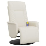 thumbnail of vidaXL Massagesessel mit Fußteil Creme Kunstleder