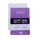 thumbnail of Recargas A4 100 folhas 90 gsm 3,5 mm pautadas com margem e perfurações