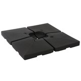 thumbnail of Zweefparasol HWC-A96, parasol, rond Ø 4m polyester/aluminium 27kg ~ crème met voet