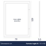 thumbnail of Danieli - Bacheca per Interni in Alluminio con clip di aggancio porta poster. Serratura con chiavi (70x100)