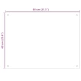 thumbnail of vidaXL Küchenrückwand Transparent 80x60 cm Hartglas