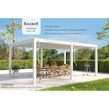 thumbnail of Weide Deluxe Plus | Pergola Voll Aluminium freistehend | 4 x 6 M | Lamellendach weiß