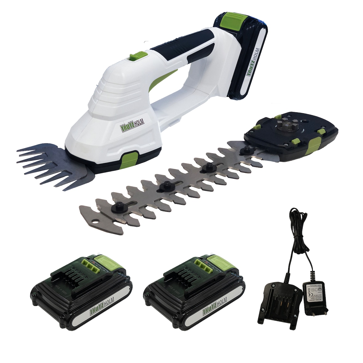 Akku Rasentrimmer 20 V 2-in-1 inkl. 2 x 2.0Ah Akku 10 cm Gras- und 20 cm Strauchklinge Akku Grasschere