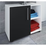 thumbnail of VCM Badmöbel Waschbeckenunterschrank Flandu Weiß / Schwarz H. 51 x B. 60 x T. 30 cm