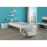 thumbnail of Weißes Futonbett ohne Kopfteil Kiefer massiv 90x200 mit Matratze und Rollrost 60.35-09WM