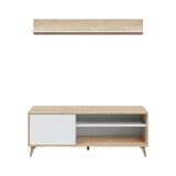 thumbnail of Dmora Mobile porta TV Mesa, Credenza per televisione da soggiorno con 1 anta, Supporto TV da salotto, Madia di design, 135x40h50 cm, Rovere