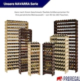 thumbnail of PROREGAL Weinregal NAVARRA aus Holz HxBxT 219x84x28cm 128 Flaschen  16 Ebenen schmal Flaschenregal freistehend Massives Kiefernholz Natur unbehandelt