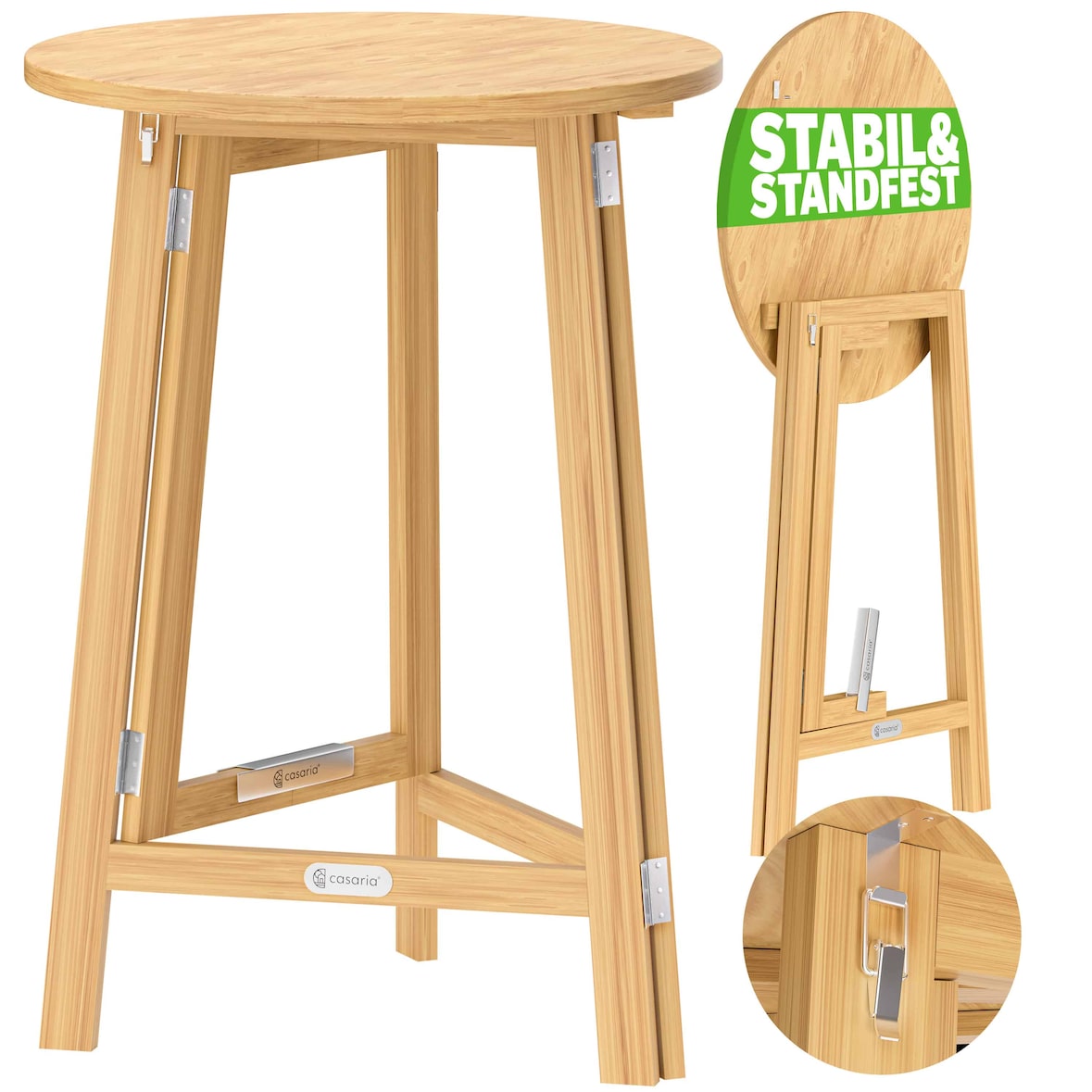 Casaria Stehtisch Bistrotisch Klappbar Holz 78x111cm
