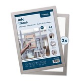 thumbnail of Inforahmen Europel / Selbstklebend Set 2 Stück A4 silber, 196003