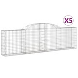 thumbnail of vidaXL Gabionen mit Hochbogen 5 Stk. 300x30x80/100 cm Verzinktes Eisen