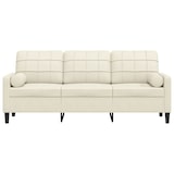thumbnail of vidaXL 3-Sitzer-Sofa mit Zierkissen Creme 180 cm Samt